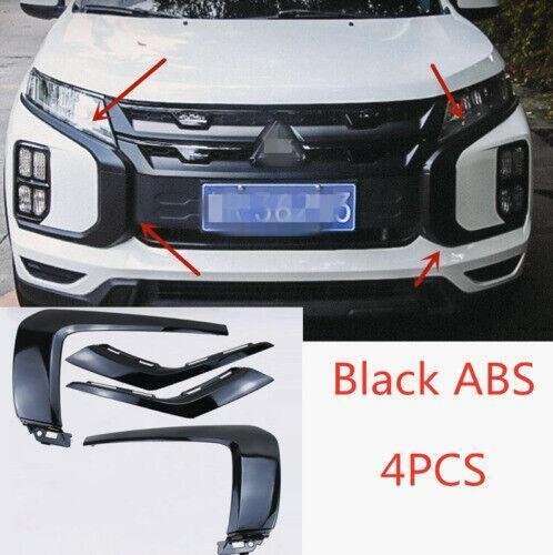 For 20-22 Mitsubishi Outlander ASX Black Front Replace Black Bumper Side Strips