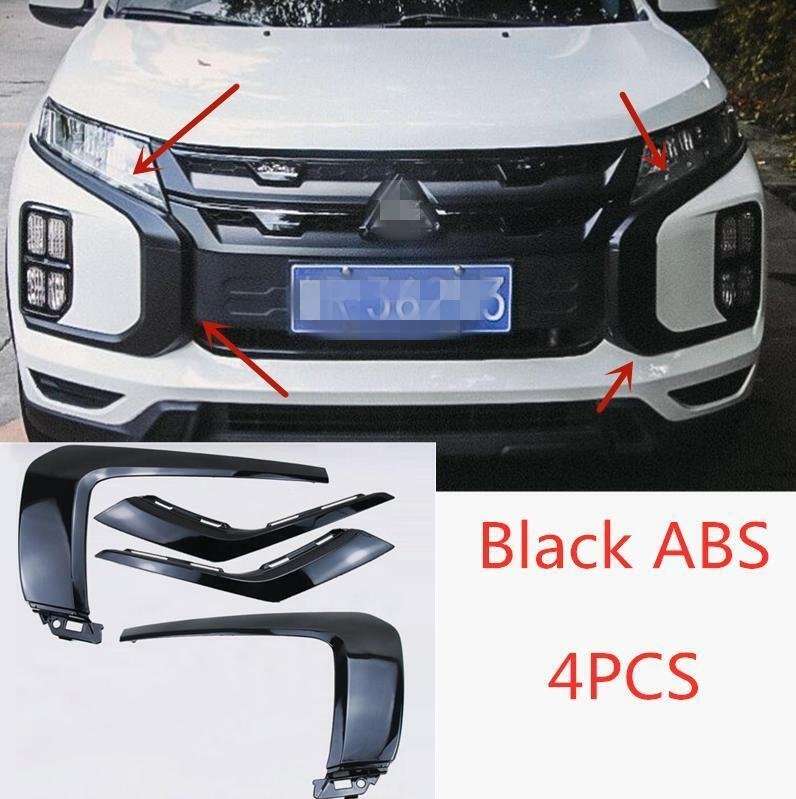 For 20-22 Mitsubishi Outlander ASX Black Front Replace Black Bumper Side Strips
