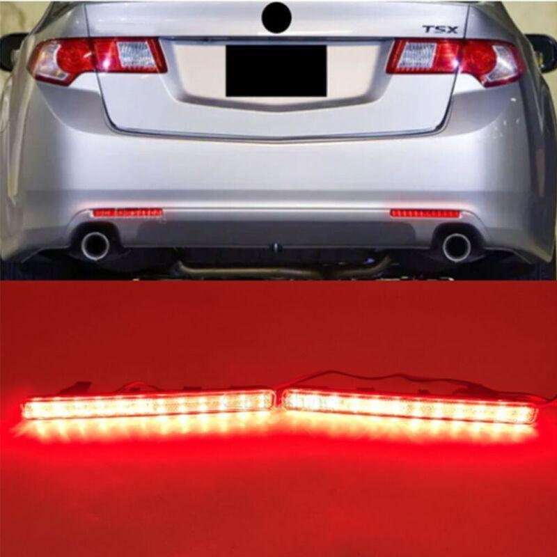 Red Rear Bumper Reflector Light Lamp For Acura TSX Euro Accord 2008-2015 Pair