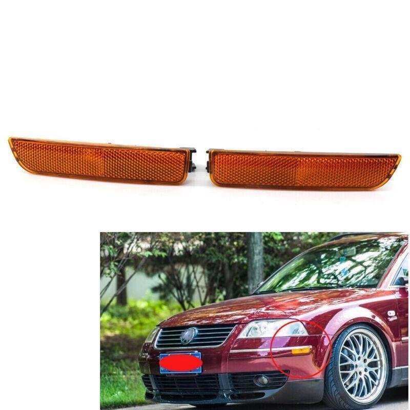 Fits 01-05 Volkswagen VW Passat Bumper Driver Passenger Side Marker Light Amber