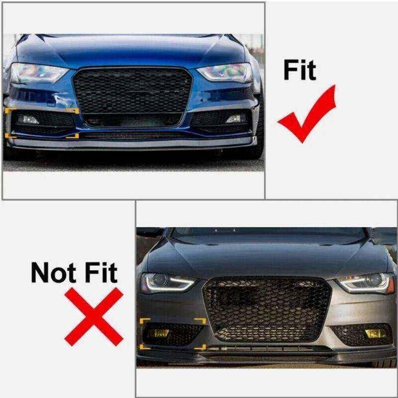 2x Front Bumper Fog Light Grille Cover For Audi A4 B8.5 S-line S4 RS4 2013-2015
