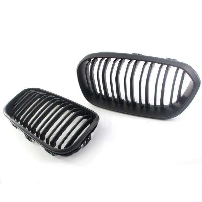 Matte Black Double Front Grille Fit For BMW F20 F21 15-16 M5 114i Twin Slat