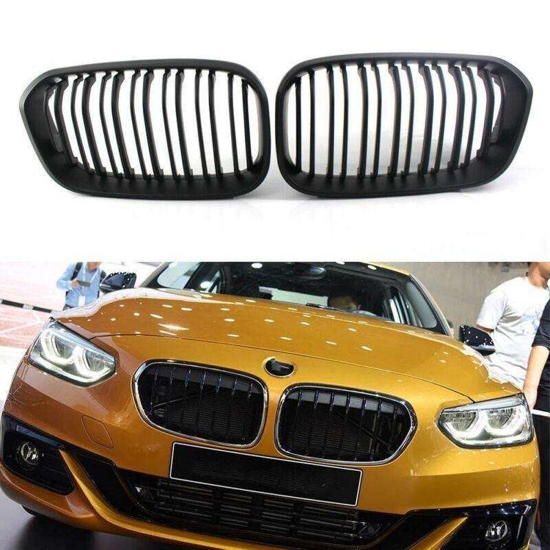 Matte Black Double Front Grille Fit For BMW F20 F21 15-16 M5 114i Twin Slat