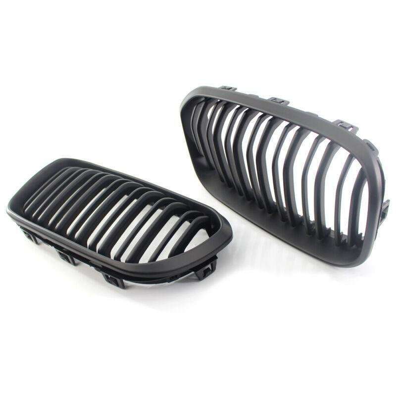 Matte Black Double Front Grille Fit For BMW F20 F21 15-16 M5 114i Twin Slat