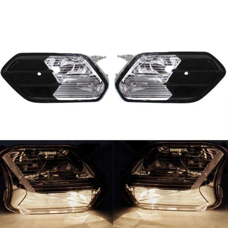 Front Bumper Fog Lights Lamp Black Cover For Ford Escape Kuga 2017-2019 Pair