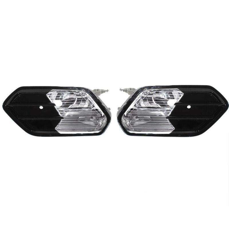 Front Bumper Fog Lights Lamp Black Cover For Ford Escape Kuga 2017-2019 Pair