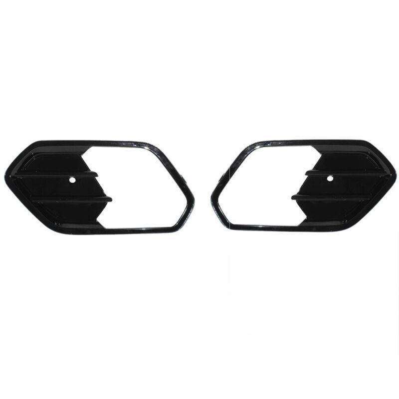 Front Bumper Fog Lights Lamp Black Cover For Ford Escape Kuga 2017-2019 Pair