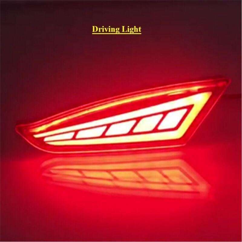 2x LED Rear Brake Taillight Bumper Reflector Lights For Mahindra XUV500 18-19