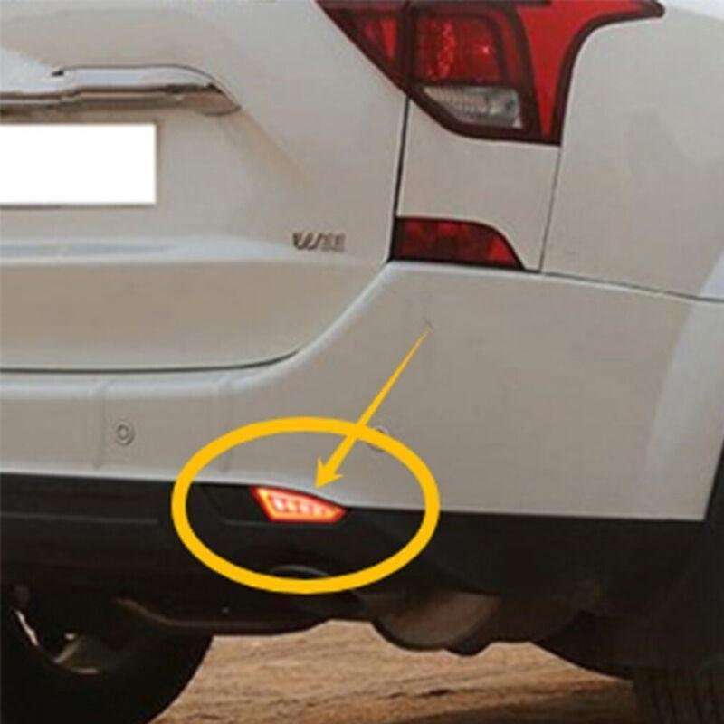 2x LED Rear Brake Taillight Bumper Reflector Lights For Mahindra XUV500 18-19