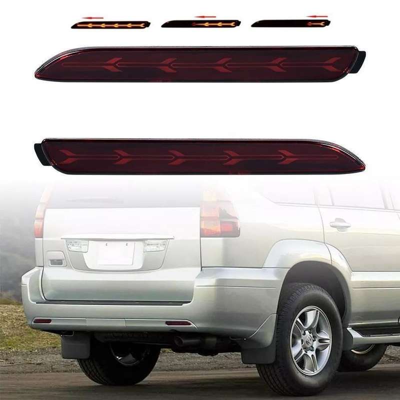 2X Rear Bumper Reflector Light Turn Signal Brake Lamp for Toyota Venza 2009-2015