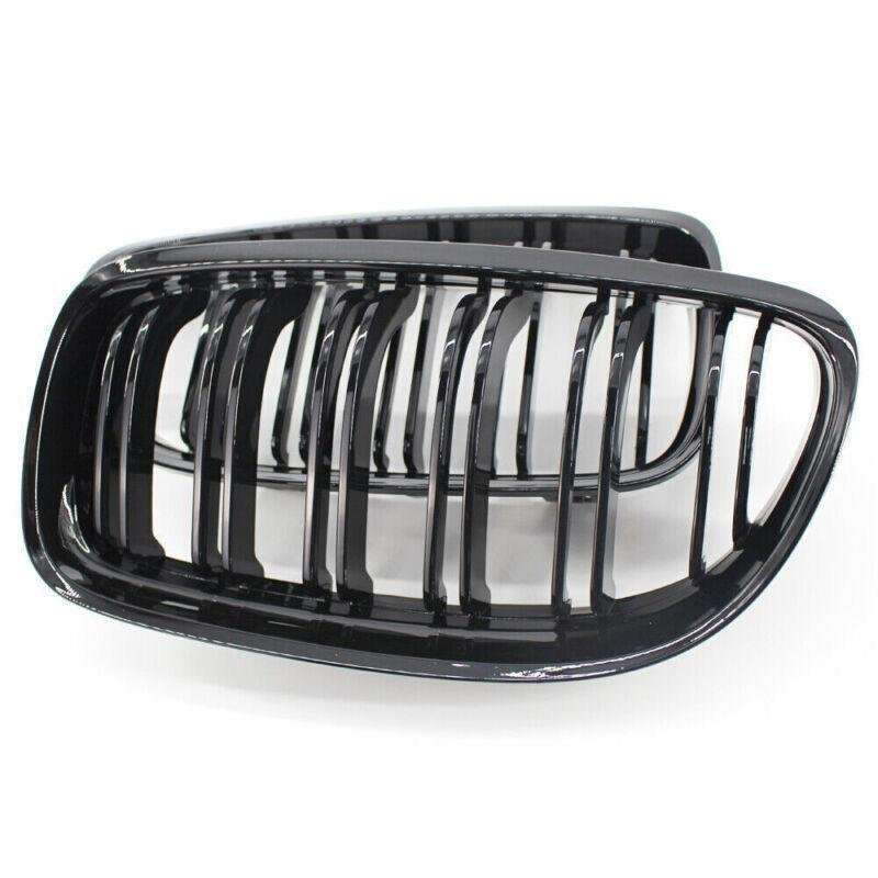 2X/Set Shiny Black Dual Slat Car Front Grille fit for BMW E90 09-11 Mesh Grill