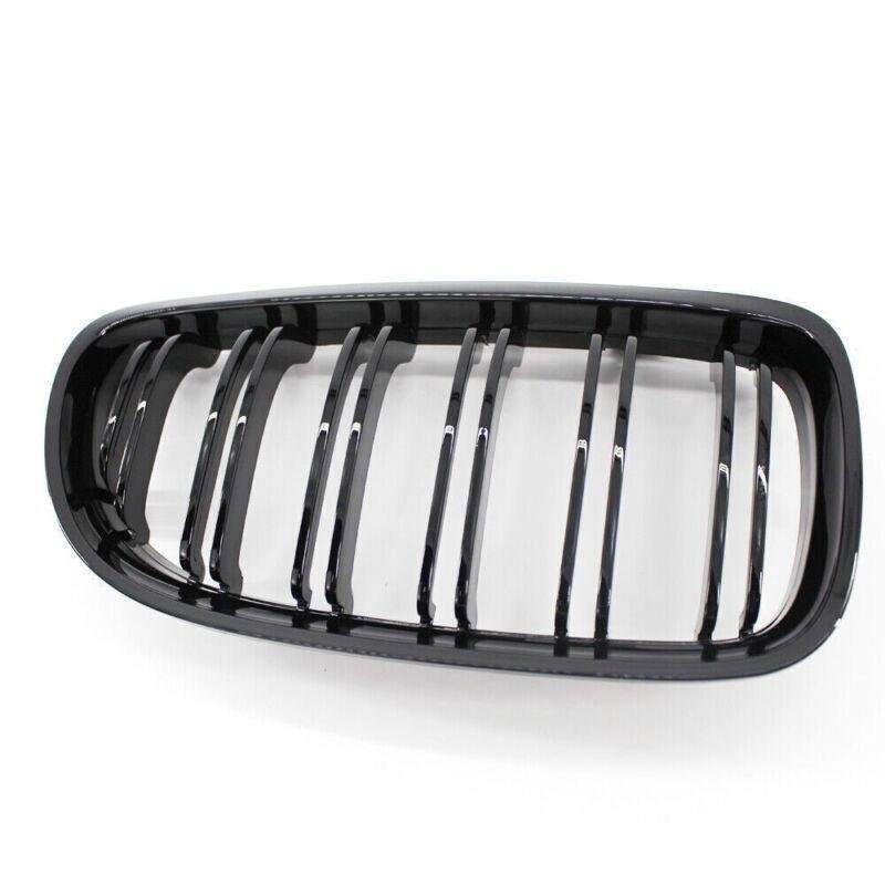 2X/Set Shiny Black Dual Slat Car Front Grille fit for BMW E90 09-11 Mesh Grill