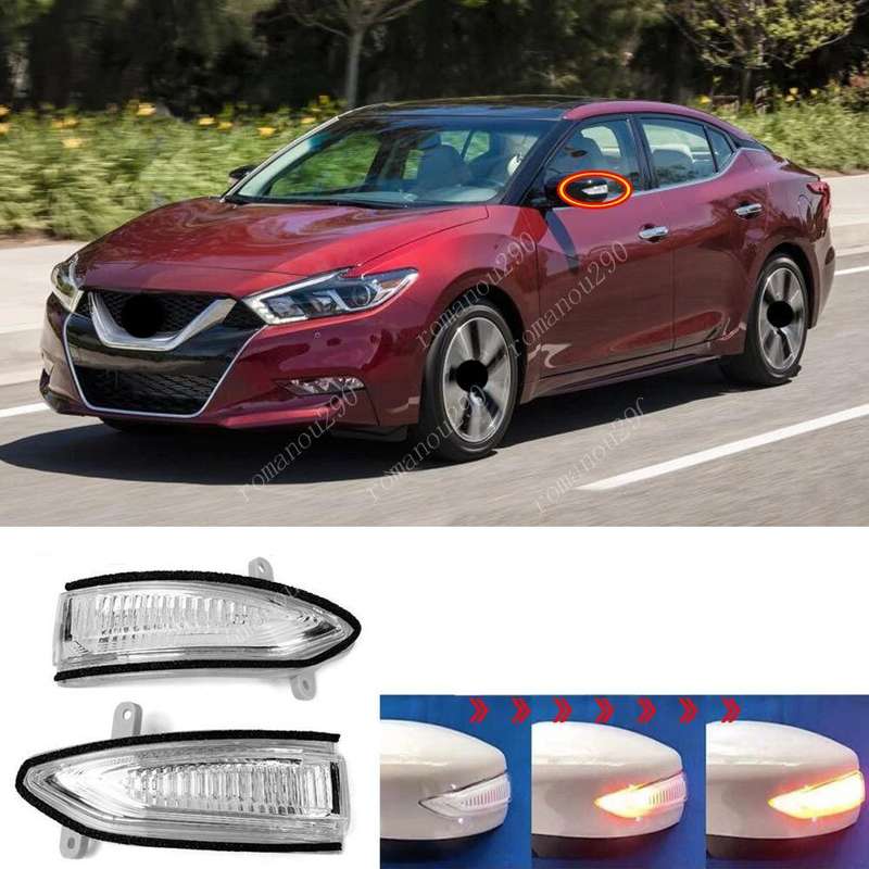 For Nissan Maxima 2016-2023 LED Sequential Flashing Rearview Mirror Turn Signal