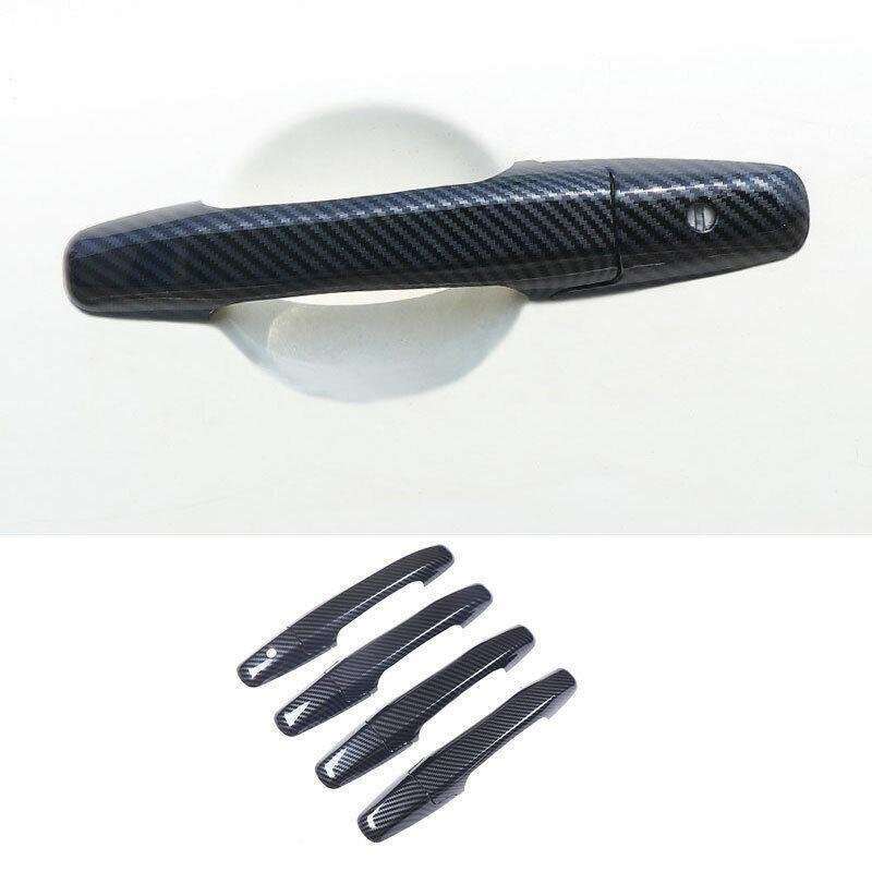 Carbon Fiber Exterior Side Door Handle Cover Trim For Honda Civic 8th 2006-2011