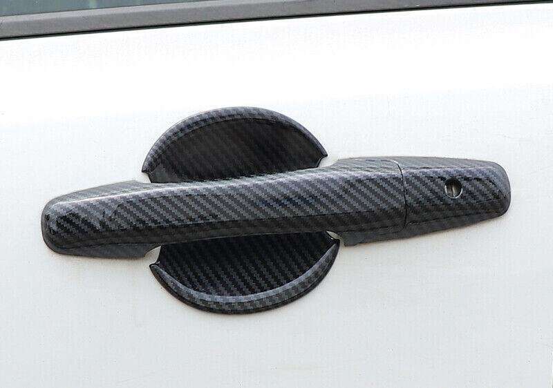 Carbon Fiber Exterior Side Door Handle Cover Trim For Honda Civic 8th 2006-2011
