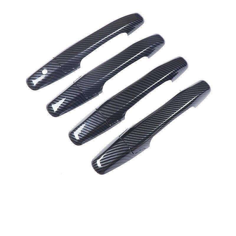Carbon Fiber Exterior Side Door Handle Cover Trim For Honda Civic 8th 2006-2011