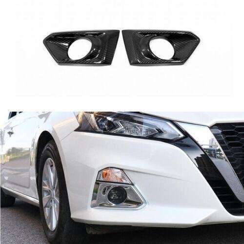 Fit For Nissan Teana Altima 2019-2020 Carbon Fiber Car Front Fog Lamp Cover Trim