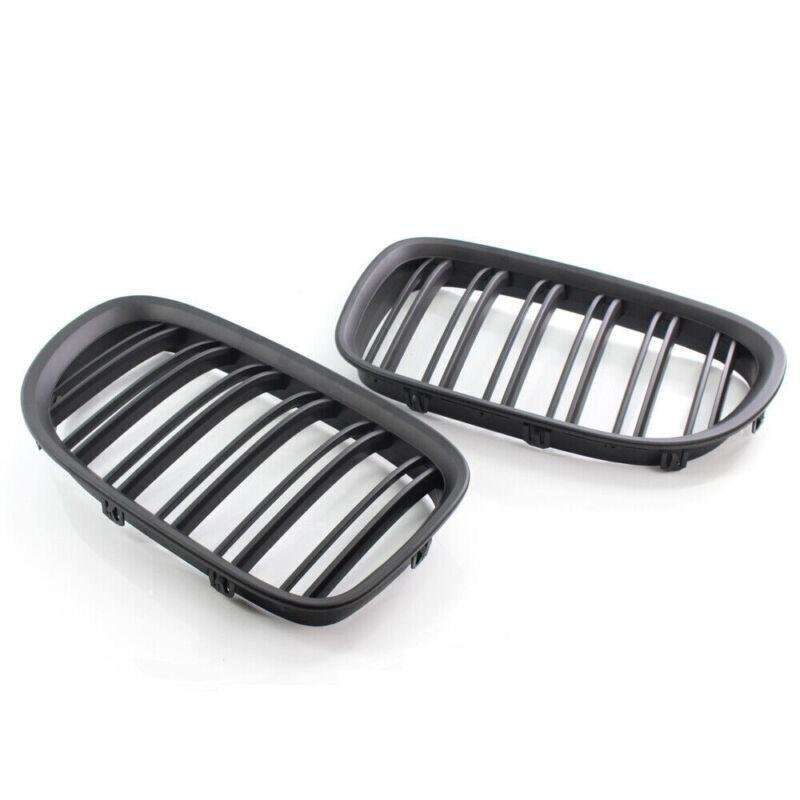 Fit For BMW 7 Series F01 F02 730LI 740L 09-15 Dual Slat Grill Matte Black Grille