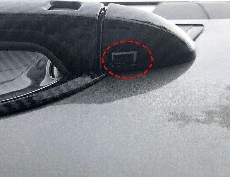 For Kia Forte K3 2019-2022 Carbon Fiber Side Smart Door Handle Cover Trim 8pcs