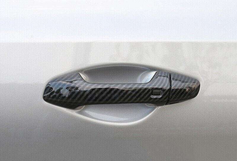 For Kia Forte K3 2019-2022 Carbon Fiber Side Smart Door Handle Cover Trim 8pcs