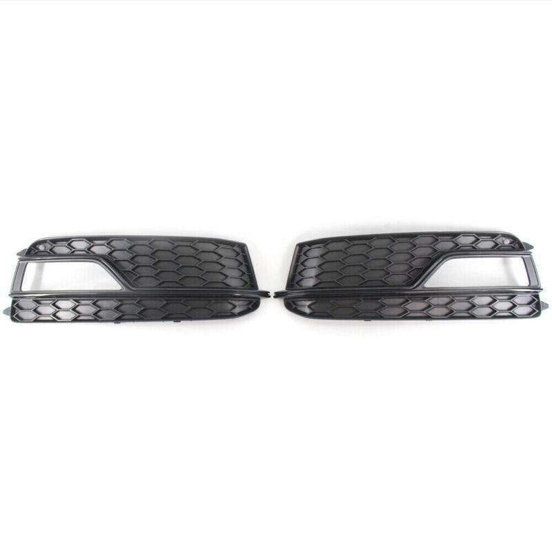 For 13-17 AUDI A5 S-Line HONEYCOMB Front BUMPER FOG LIGHT GRILLE COVER BLACK