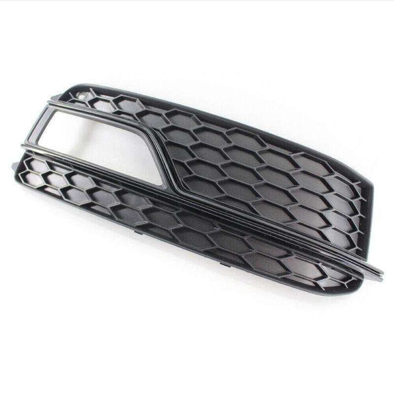 For 13-17 AUDI A5 S-Line HONEYCOMB Front BUMPER FOG LIGHT GRILLE COVER BLACK