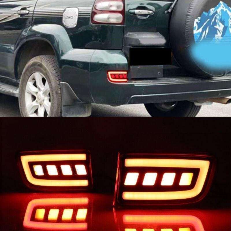 Red Rear Bumper Brake Light For Toyota Land Cruiser Prado LC120 03-09 Pair A