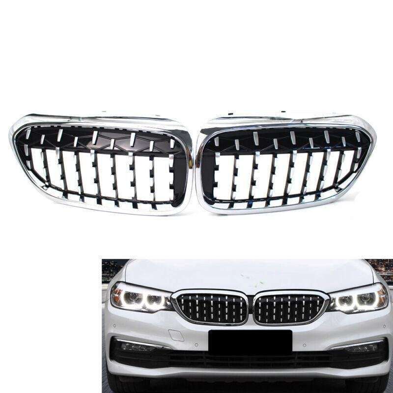 Fit For G30 G38 5-Series 535i 525i 2017-2019 Diamond Chrome Kindey Grill Grille