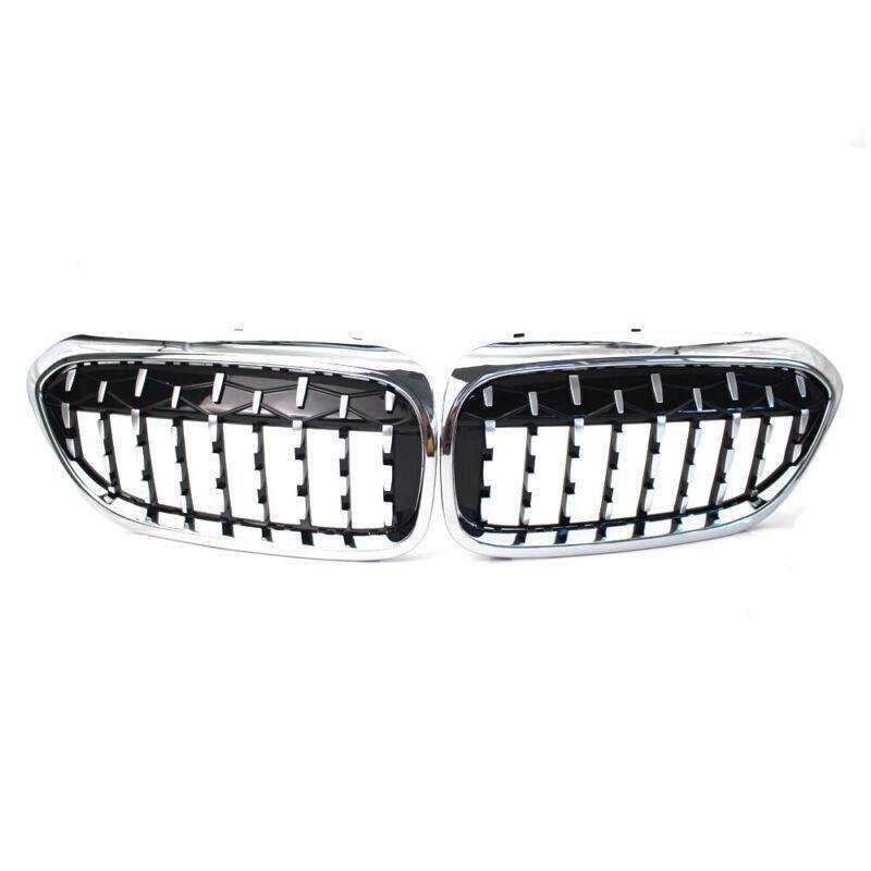 Fit For G30 G38 5-Series 535i 525i 2017-2019 Diamond Chrome Kindey Grill Grille