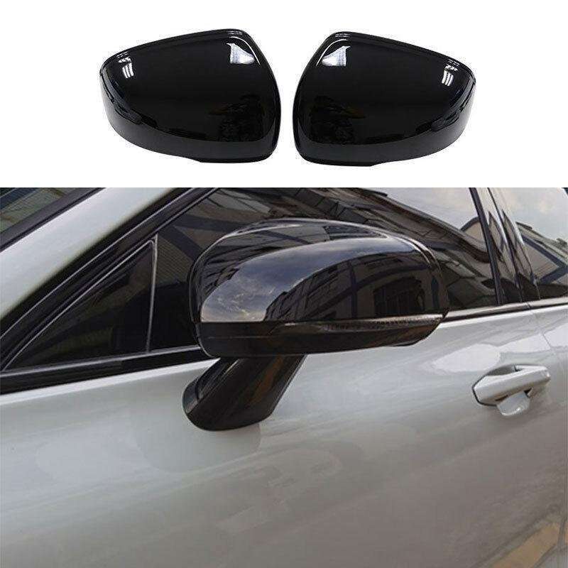 For Volvo V60 2020-2023 Painted Black Car Rearview Mirror Cover Trim Decor 2PCS