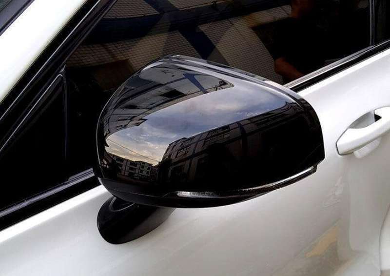 For Volvo V60 2020-2023 Painted Black Car Rearview Mirror Cover Trim Decor 2PCS