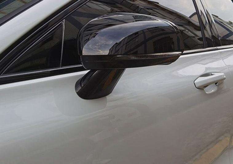 For Volvo V60 2020-2023 Painted Black Car Rearview Mirror Cover Trim Decor 2PCS