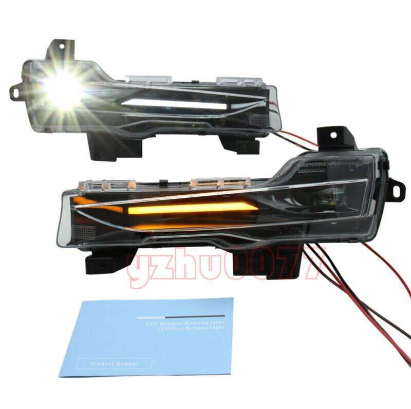 For 2017-2021 Tesla Model 3 LED Driving Lights Turn Signal Lights Fog Lights 2PC