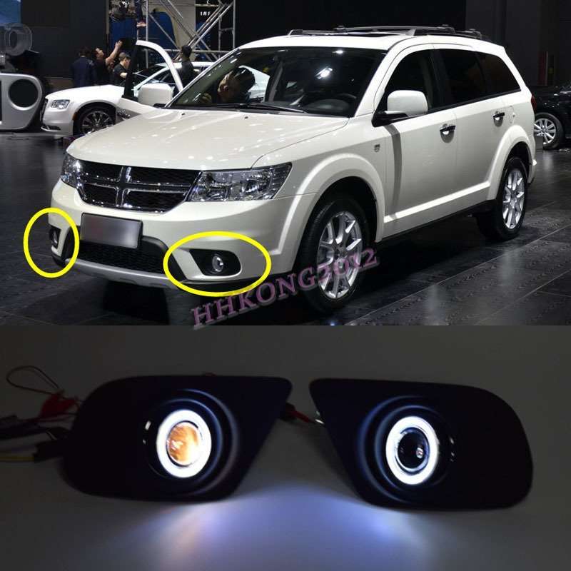 LED Daytime Running Light DRL Front Fog Light For Dodge Journey 2011-2019