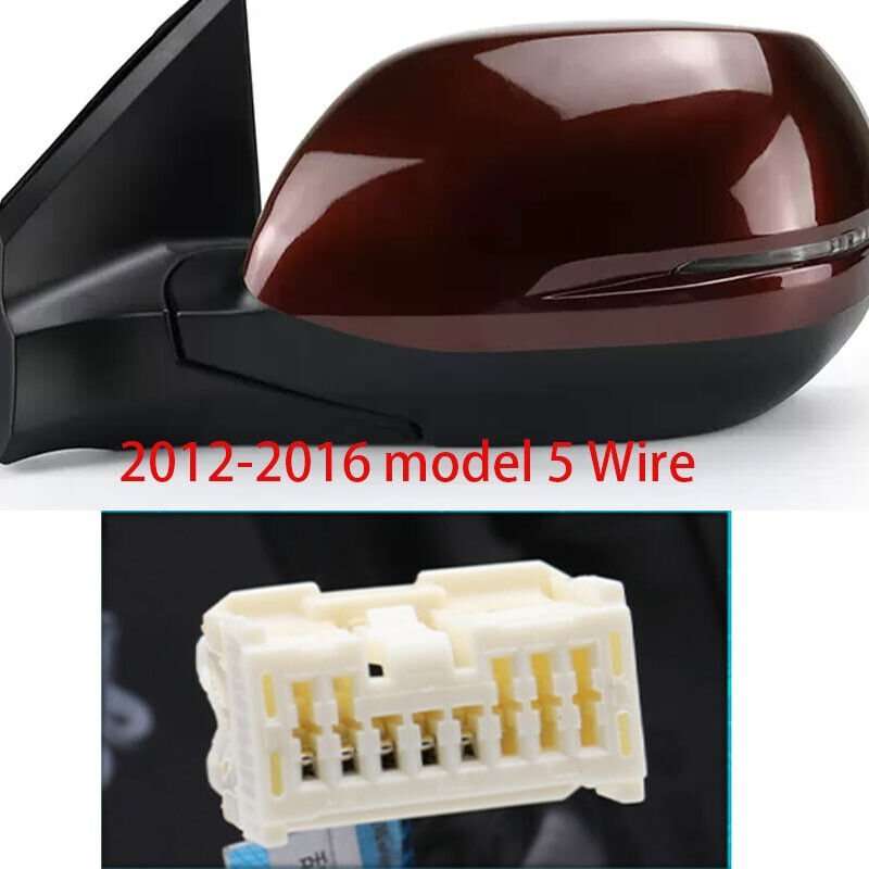 Brown left for Honda CRV 12-16 rearview mirror Assembly 5 lines Lens Heating