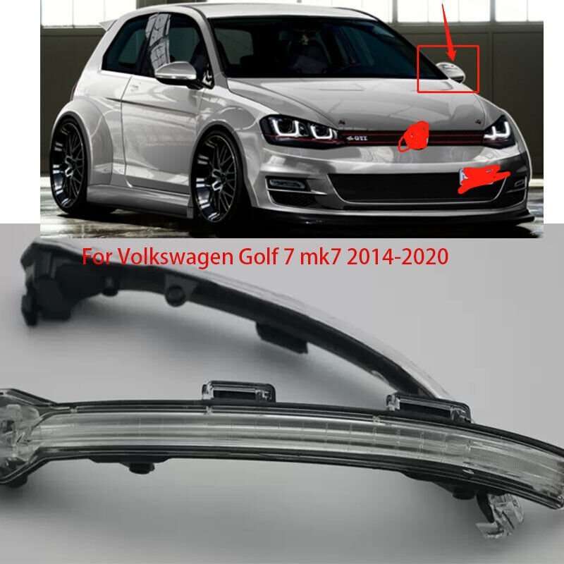 Driver Side For Volkswagen Golf 7 mk7 14-20 Rear view Miror turn light 3 needles