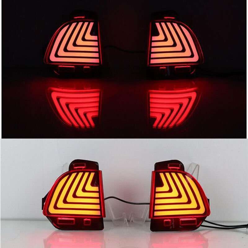 2PCS LED Rear Bumper Light Rear Fog Lamp Brake Signal For 2016-2021 Lexus LX570