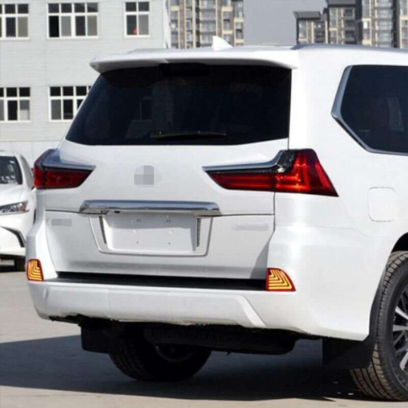 2PCS LED Rear Bumper Light Rear Fog Lamp Brake Signal For 2016-2021 Lexus LX570