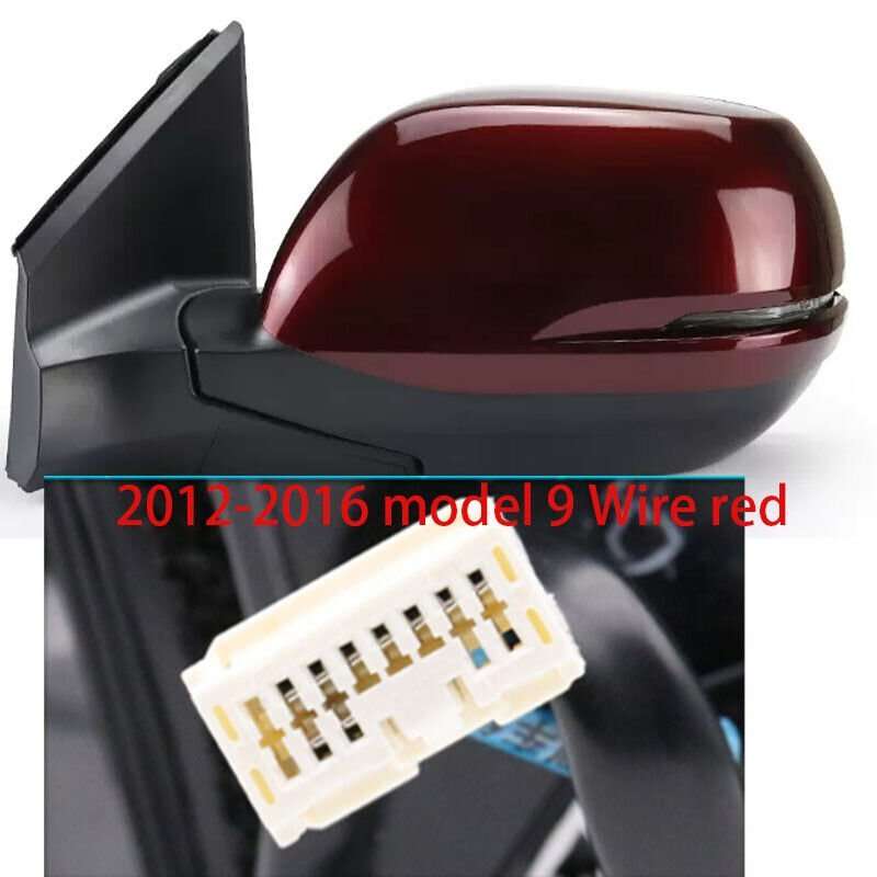 Red Right for Honda CRV 12-16 rearview mirror Assembly 9 lines Lens Heating