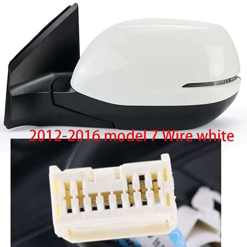 White Right for Honda CRV 12-16 rearview mirror Assembly 7 lines Lens Heating