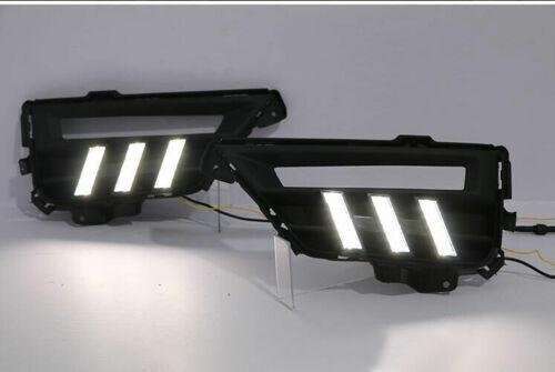 For Honda CRV CR-V 2020-2022 Led DRL Front Fog Light Lamp 2-Color Turn Signal