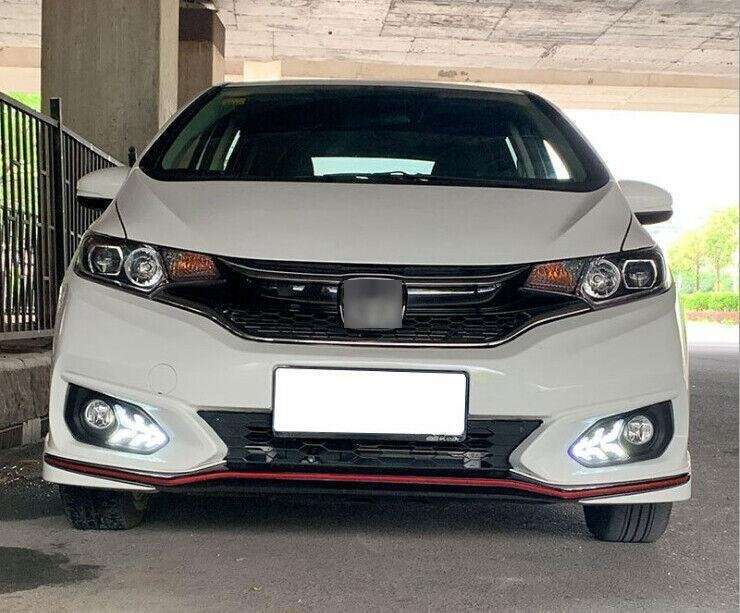 Led DRL Front Fog Light Lamp Steering 2-Color Trim For Honda Fit Jazz 2018-20 2X