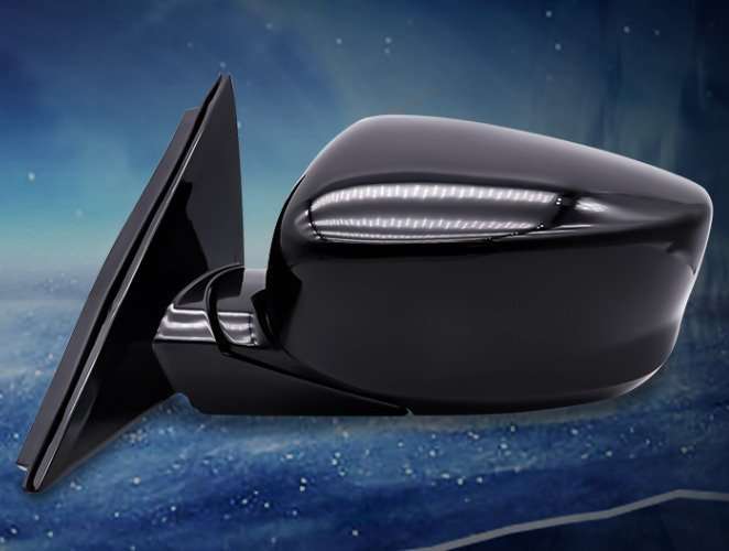 Black Left for Honda CRV 12-16 rearview mirror Assembly 7 lines Lens Heating