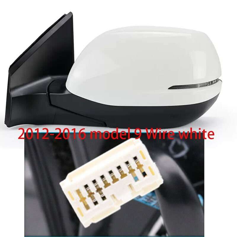 White Left for Honda CRV 12-16 rearview mirror Assembly 9 lines Lens Heating