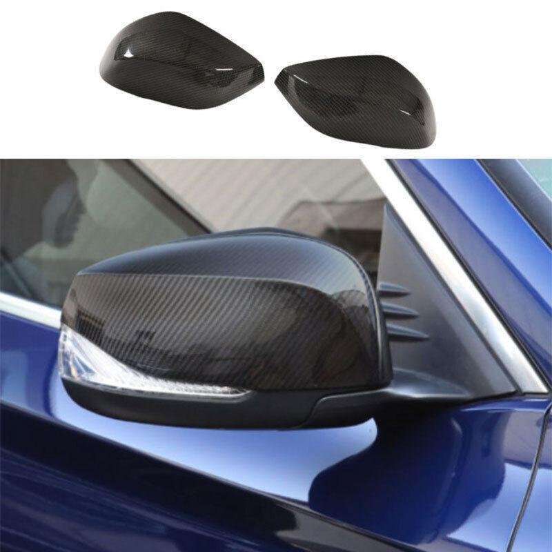 Dry Carbon Fiber Rear View Side Door Mirror Cover Fit For Infiniti Q70 2014-2019