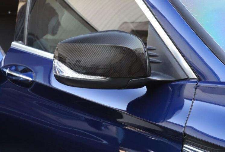 Dry Carbon Fiber Rear View Side Door Mirror Cover Fit For Infiniti Q70 2014-2019