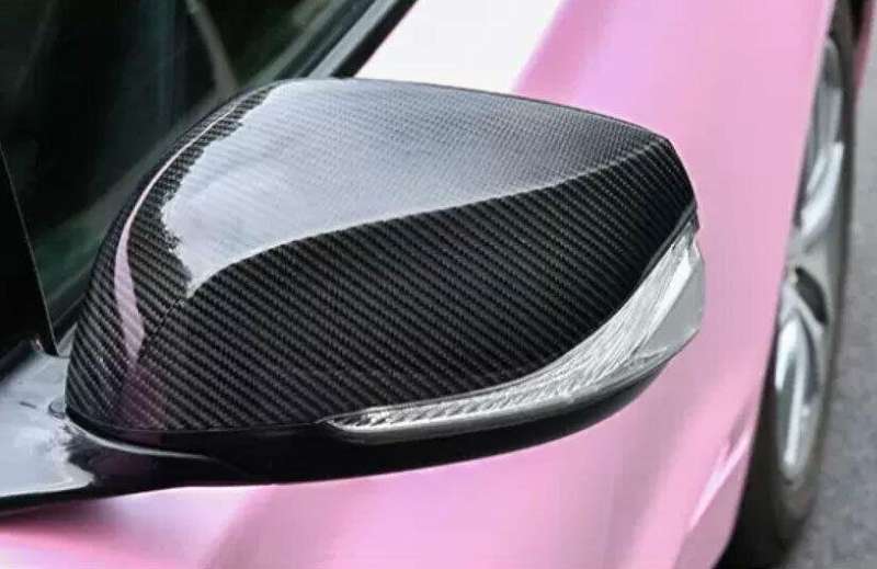Dry Carbon Fiber Rear View Side Door Mirror Cover Fit For Infiniti Q70 2014-2019