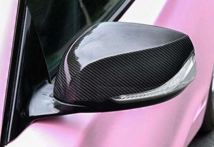 Dry Carbon Fiber Rear View Side Door Mirror Cover Fit For Infiniti Q70 2014-2019