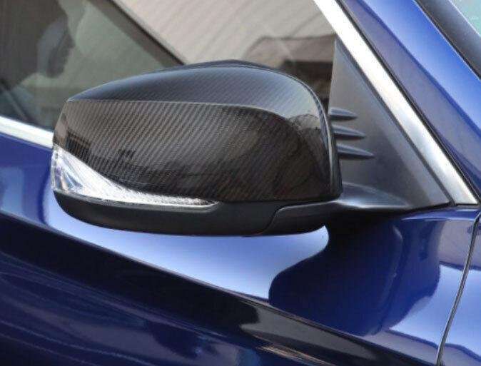 Dry Carbon Fiber Rear View Side Door Mirror Cover Fit For Infiniti Q70 2014-2019