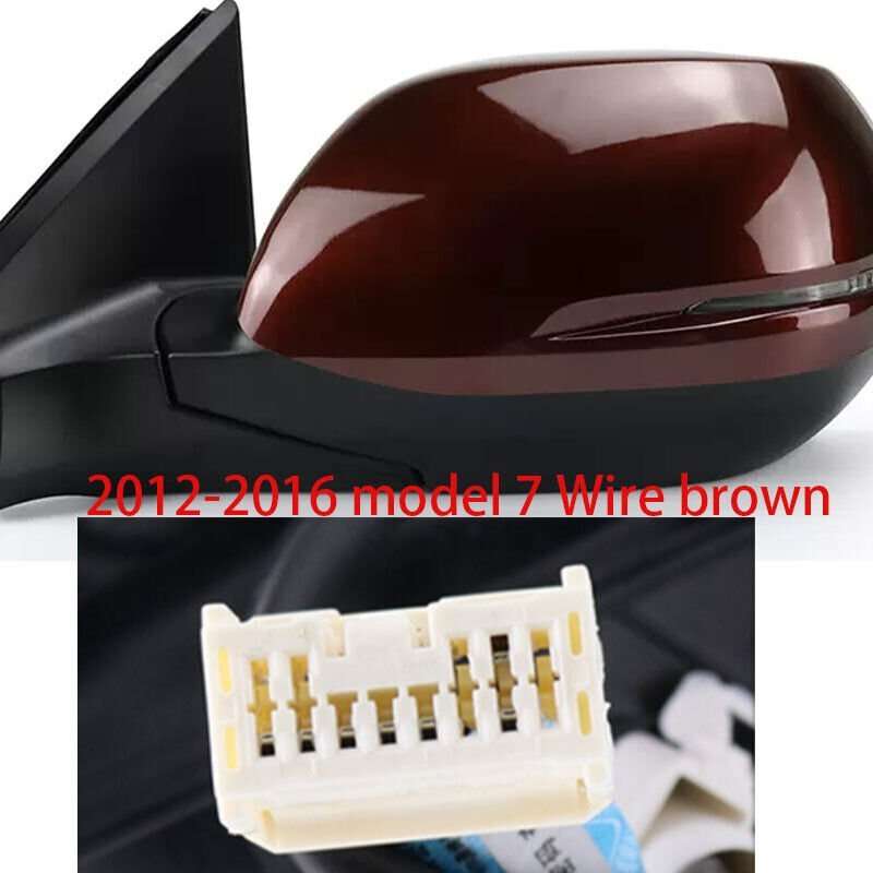 Brown Right for Honda CRV 12-16 rearview mirror Assembly 7 lines Lens Heating